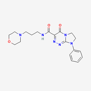 molecular formula C19H24N6O3 B2625526 N-(3-morpholinopropyl)-4-oxo-8-phenyl-4,6,7,8-tetrahydroimidazo[2,1-c][1,2,4]triazine-3-carboxamide CAS No. 946335-16-6