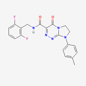 molecular formula C20H17F2N5O2 B2625528 N-(2,6-二氟苄基)-4-氧代-8-(对甲苯基)-4,6,7,8-四氢咪唑并[2,1-c][1,2,4]三嗪-3-甲酰胺 CAS No. 946311-12-2