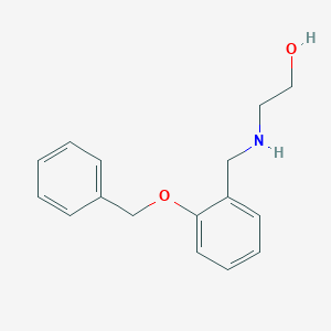 molecular formula C16H19NO2 B262553 2-{[2-(Benzyloxy)benzyl]amino}ethanol 