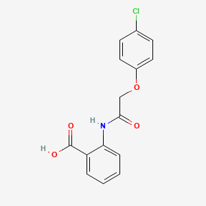 molecular formula C15H12ClNO4 B2625532 2-{[(4-Chlorophenoxy)acetyl]amino}benzoic acid CAS No. 69764-09-6