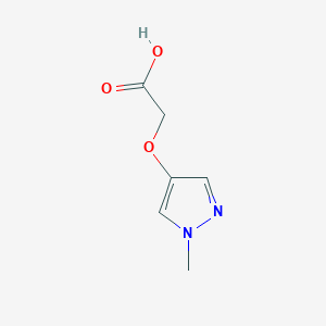 molecular formula C6H8N2O3 B2625539 2-[(1-methyl-1H-pyrazol-4-yl)oxy]acetic acid CAS No. 1592408-08-6