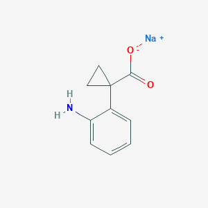 molecular formula C10H10NNaO2 B2625542 Sodium;1-(2-aminophenyl)cyclopropane-1-carboxylate CAS No. 2413901-14-9