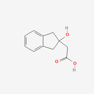 molecular formula C11H12O3 B2625557 2-(2-hydroxy-2,3-dihydro-1H-inden-2-yl)acetic acid CAS No. 137325-77-0