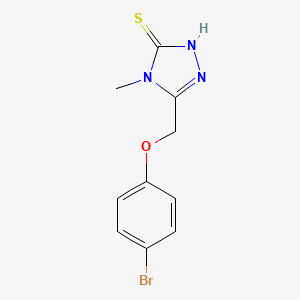 molecular formula C10H10BrN3OS B2625563 5-[(4-bromophenoxy)methyl]-4-methyl-4H-1,2,4-triazole-3-thiol CAS No. 483331-69-7