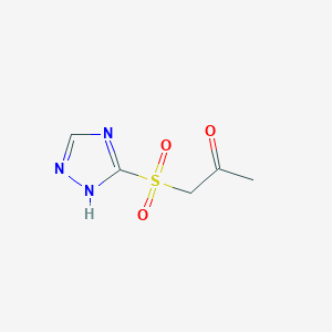 molecular formula C5H7N3O3S B262557 1-(1H-1,2,4-triazol-3-ylsulfonyl)acetone 