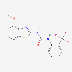 molecular formula C16H12F3N3O2S B2625577 1-(4-Methoxybenzo[d]thiazol-2-yl)-3-(2-(trifluoromethyl)phenyl)urea CAS No. 1351591-32-6