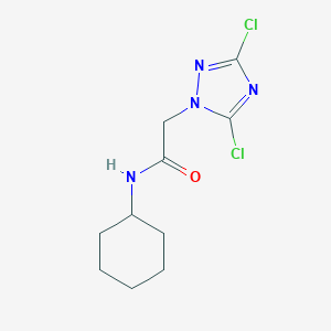 molecular formula C10H14Cl2N4O B262558 N-cyclohexyl-2-(3,5-dichloro-1H-1,2,4-triazol-1-yl)acetamide 