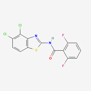 molecular formula C14H6Cl2F2N2OS B2625582 N-(4,5-dichloro-1,3-benzothiazol-2-yl)-2,6-difluorobenzamide CAS No. 868230-89-1