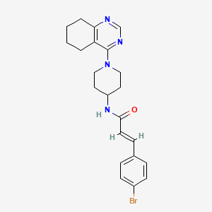 molecular formula C22H25BrN4O B2625592 (E)-3-(4-bromophenyl)-N-(1-(5,6,7,8-tetrahydroquinazolin-4-yl)piperidin-4-yl)acrylamide CAS No. 1904629-90-8