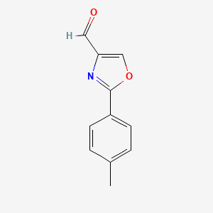 molecular formula C11H9NO2 B2625595 2-对甲苯基-恶唑-4-甲醛 CAS No. 55327-30-5