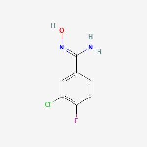 molecular formula C7H6ClFN2O B2625602 3-chloro-4-fluoro-N'-hydroxybenzenecarboximidamide CAS No. 885963-77-9