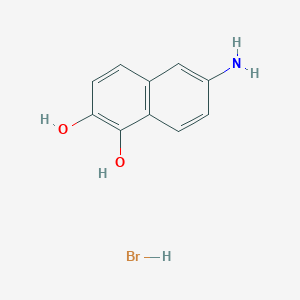 molecular formula C10H10BrNO2 B2625605 6-Aminonaphthalene-1,2-diol;hydrobromide CAS No. 2445792-27-6