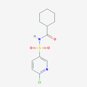 molecular formula C12H15ClN2O3S B2625608 N-(6-氯吡啶-3-基)磺酰基环己烷甲酰胺 CAS No. 2418644-54-7