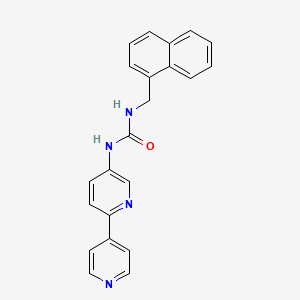 molecular formula C22H18N4O B2625611 3-{[2,4'-Bipyridine]-5-yl}-1-[(naphthalen-1-yl)methyl]urea CAS No. 2034337-26-1