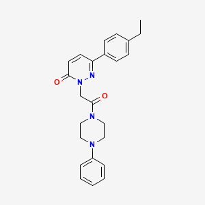 molecular formula C24H26N4O2 B2625614 6-(4-Ethylphenyl)-2-[2-oxo-2-(4-phenylpiperazin-1-yl)ethyl]pyridazin-3-one CAS No. 899990-24-0