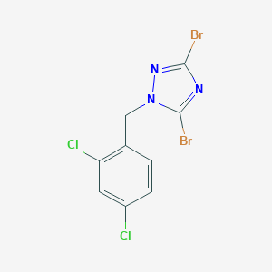 molecular formula C9H5Br2Cl2N3 B262562 3,5-dibromo-1-(2,4-dichlorobenzyl)-1H-1,2,4-triazole 