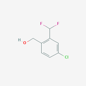 molecular formula C8H7ClF2O B2625623 [4-Chloro-2-(difluoromethyl)phenyl]methanol CAS No. 2503207-73-4