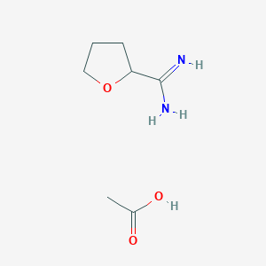 molecular formula C7H14N2O3 B2625624 四氢呋喃-2-甲酰胺醋酸盐 CAS No. 1170439-29-8