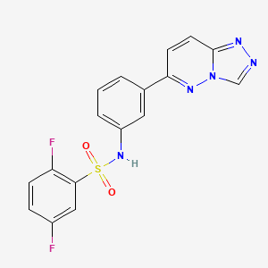 2,5-difluoro-N-[3-([1,2,4]triazolo[4,3-b]pyridazin-6-yl)phenyl]benzenesulfonamide