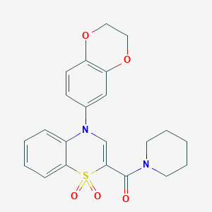 4-(2,3-dihydro-1,4-benzodioxin-6-yl)-2-(piperidine-1-carbonyl)-4H-1lambda6,4-benzothiazine-1,1-dione