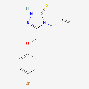 molecular formula C12H12BrN3OS B2625652 4-allyl-5-[(4-bromophenoxy)methyl]-4H-1,2,4-triazole-3-thiol CAS No. 777879-39-7