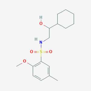 molecular formula C16H25NO4S B2625656 N-(2-cyclohexyl-2-hydroxyethyl)-2-methoxy-5-methylbenzenesulfonamide CAS No. 1351587-28-4