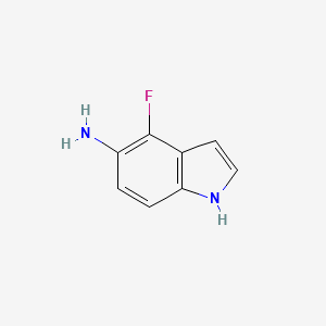 molecular formula C8H7FN2 B2625671 4-Fluoro-1H-indol-5-amine CAS No. 1003858-66-9