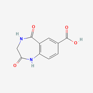 molecular formula C10H8N2O4 B2625673 2,5-Dioxo-3,4-dihydro-1H-1,4-benzodiazepine-7-carboxylic acid CAS No. 1146702-08-0
