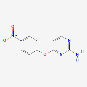 molecular formula C10H8N4O3 B2625674 4-(4-Nitro-phenoxy)-pyrimidin-2-ylamine CAS No. 853298-46-1