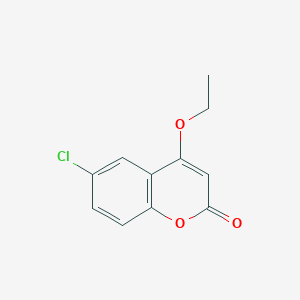 molecular formula C11H9ClO3 B2625691 6-氯-4-乙氧基色满-2-酮 CAS No. 134861-77-1