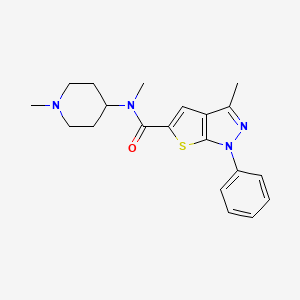 N,3-dimethyl-N-(1-methylpiperidin-4-yl)-1-phenyl-1H-thieno[2,3-c]pyrazole-5-carboxamide