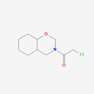 molecular formula C10H16ClNO2 B2625697 1-(2,4,4a,5,6,7,8,8a-Octahydrobenzo[e][1,3]oxazin-3-yl)-2-chloroethanone CAS No. 2411226-45-2