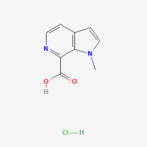molecular formula C9H9ClN2O2 B2625700 1-甲基-1H-吡咯并[2,3-c]吡啶-7-羧酸盐酸盐 CAS No. 2172071-02-0