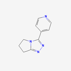 molecular formula C10H10N4 B2625715 3-pyridin-4-yl-6,7-dihydro-5H-pyrrolo[2,1-c][1,2,4]triazole CAS No. 114722-58-6