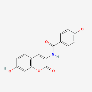 molecular formula C17H13NO5 B2625720 N-(7-羟基-2-氧代-2H-色烯-3-基)-4-甲氧基苯甲酰胺 CAS No. 338755-93-4