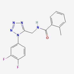 N-{[1-(3,4-difluorophenyl)-1H-1,2,3,4-tetrazol-5-yl]methyl}-2-methylbenzamide