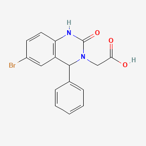 molecular formula C16H13BrN2O3 B2625731 (6-bromo-2-oxo-4-phenyl-1,4-dihydroquinazolin-3(2H)-yl)acetic acid CAS No. 312744-44-8