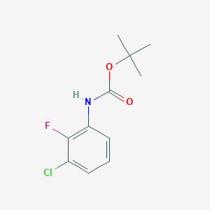 molecular formula C11H13ClFNO2 B2625741 叔丁基N-(3-氯-2-氟苯基)氨基甲酸酯 CAS No. 1315180-34-7