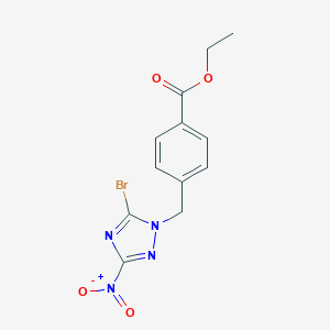 ethyl 4-[(5-bromo-3-nitro-1H-1,2,4-triazol-1-yl)methyl]benzoate