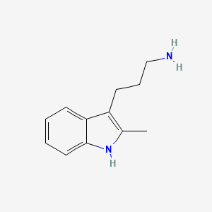 molecular formula C12H16N2 B2625750 3-(2-甲基-1H-吲哚-3-基)丙-1-胺 CAS No. 19017-54-0