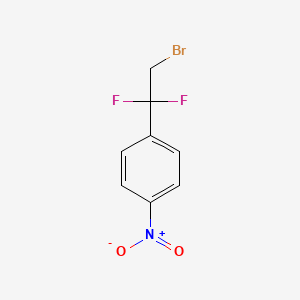 molecular formula C8H6BrF2NO2 B2625757 1-(2-Bromo-1,1-difluoroethyl)-4-nitrobenzene CAS No. 1447671-74-0