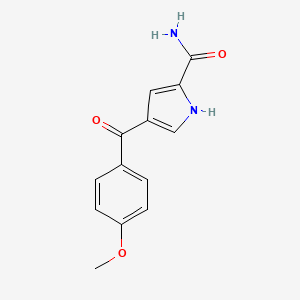 molecular formula C13H12N2O3 B2625761 4-(4-甲氧基苯甲酰基)-1H-吡咯-2-甲酰胺 CAS No. 478259-69-7