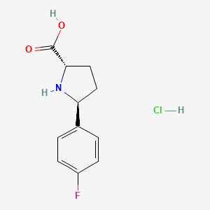 (2S,5S)-5-(4-fluorophenyl)pyrrolidine-2-carboxylic acid hydrochloride