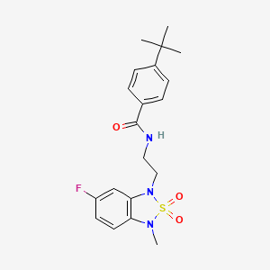 4-(tert-butyl)-N-(2-(6-fluoro-3-methyl-2,2-dioxidobenzo[c][1,2,5]thiadiazol-1(3H)-yl)ethyl)benzamide