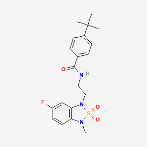 molecular formula C20H24FN3O3S B2625765 4-(叔丁基)-N-(2-(6-氟-3-甲基-2,2-二氧化苯并[c][1,2,5]噻二唑-1(3H)-基)乙基)苯甲酰胺 CAS No. 2034453-69-3