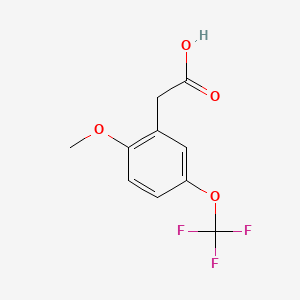 molecular formula C10H9F3O4 B2625767 2-Methoxy-5-(trifluoromethoxy)phenylacetic acid CAS No. 1261647-11-3; 773109-13-0