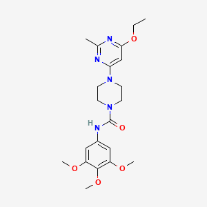 molecular formula C21H29N5O5 B2625771 4-(6-ethoxy-2-methylpyrimidin-4-yl)-N-(3,4,5-trimethoxyphenyl)piperazine-1-carboxamide CAS No. 1021119-28-7