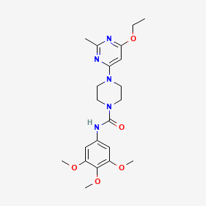 molecular formula C21H29N5O5 B2625771 4-(6-乙氧基-2-甲基嘧啶-4-基)-N-(3,4,5-三甲氧基苯基)哌嗪-1-甲酰胺 CAS No. 1021119-28-7