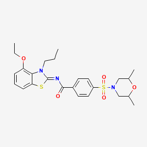 (Z)-4-((2,6-dimethylmorpholino)sulfonyl)-N-(4-ethoxy-3-propylbenzo[d]thiazol-2(3H)-ylidene)benzamide