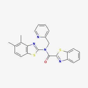 molecular formula C23H18N4OS2 B2625777 N-(4,5-dimethylbenzo[d]thiazol-2-yl)-N-(pyridin-2-ylmethyl)benzo[d]thiazole-2-carboxamide CAS No. 922870-49-3